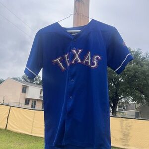 Texas Rangers Blue Baseball Jersey